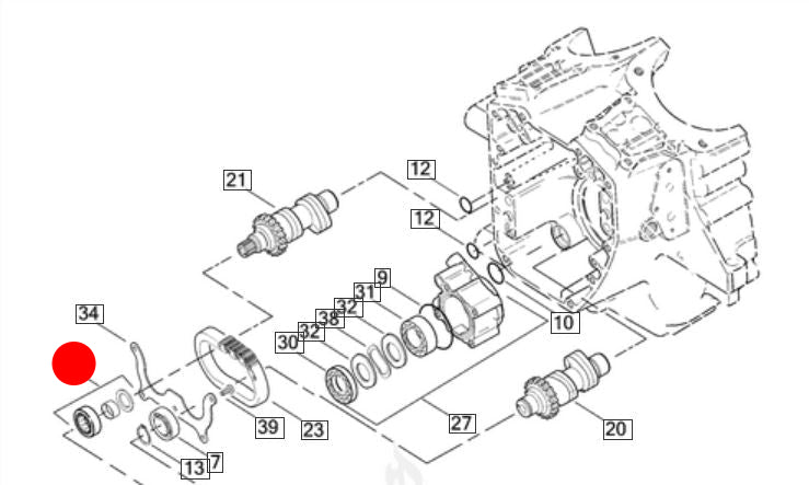 Roulement arbre à cames arrière Twin Cam 88" Harley Davidson REF OEM 8983
