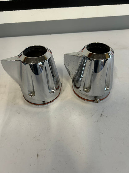 Harley Davidson fin exhaust tips, socket diameter: 85mm