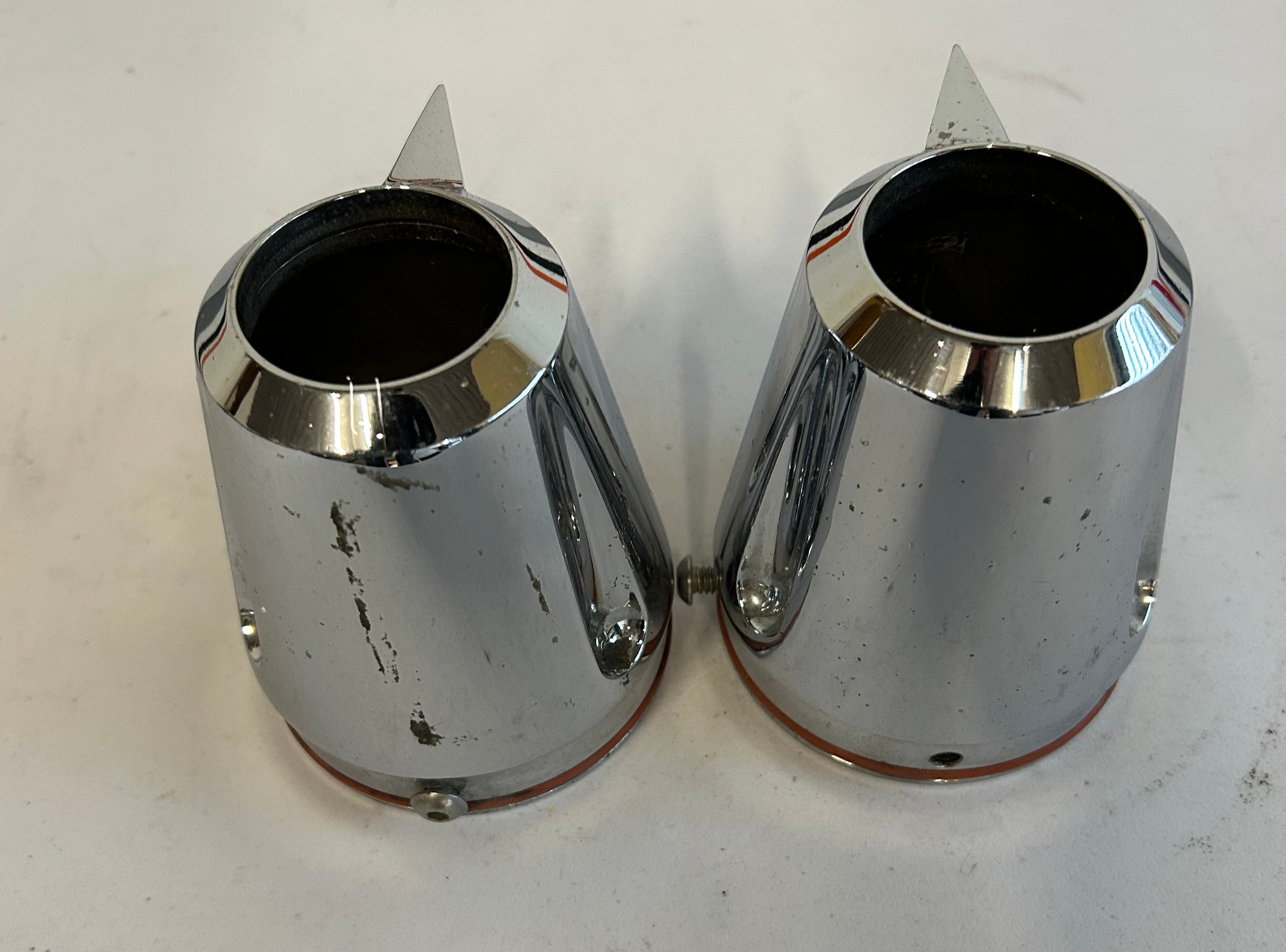 Embouts d'échappement aileron Touring Harley Davidson diamètre emboitement : 85mm