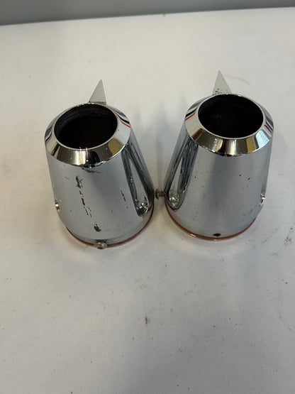 Harley Davidson fin exhaust tips, socket diameter: 85mm