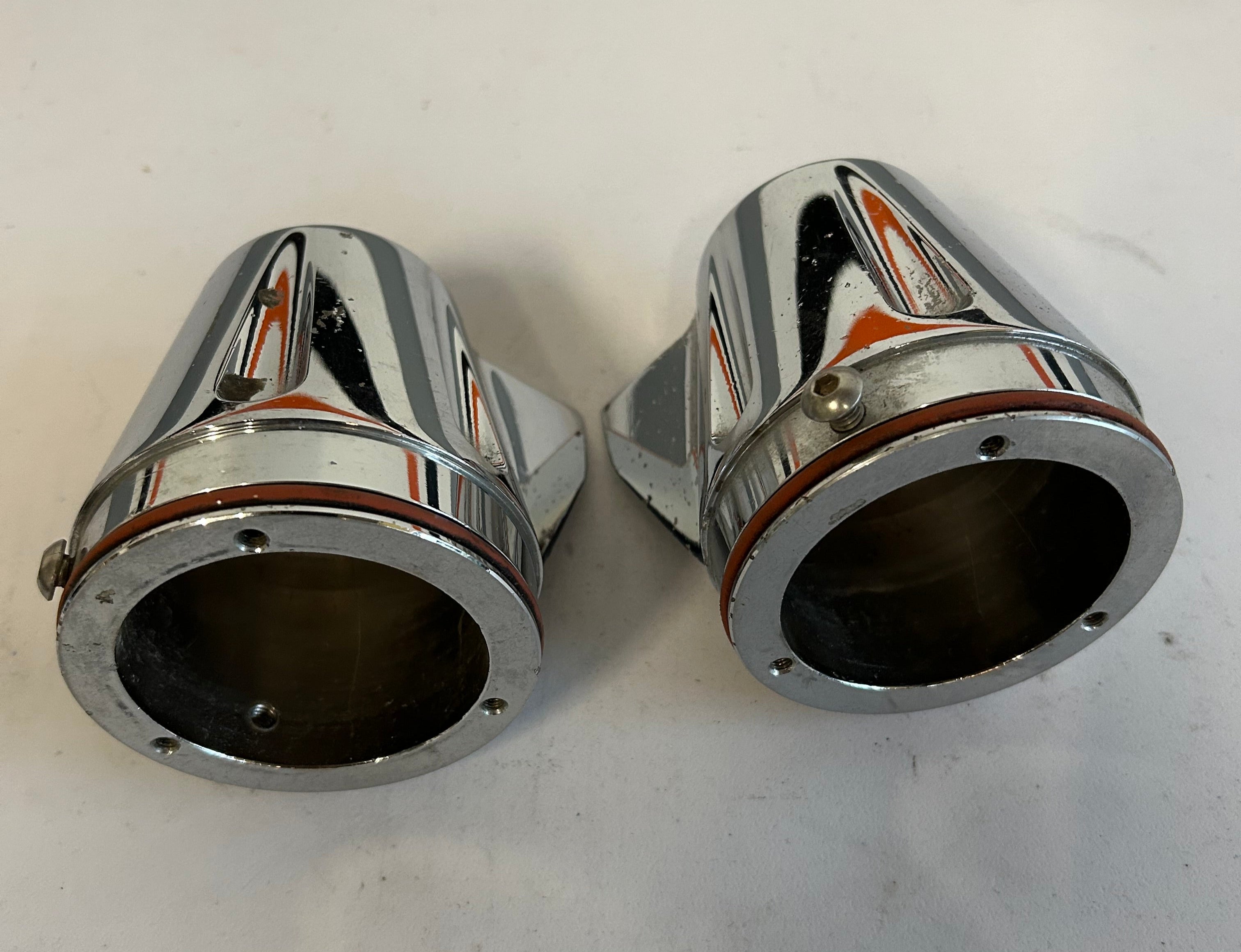 Embouts d'échappement aileron Touring Harley Davidson diamètre emboitement : 85mm