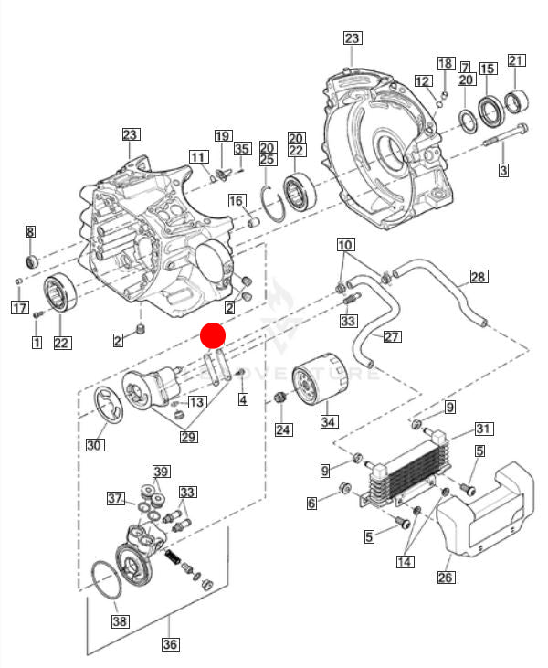 Joint support filtre à huile Touring Harley Davidson REF OEM 63084-07