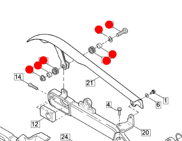 Ensemble vis + silent bloc pare courroie Dyna Harley Davidson REF OEM 11578 & 5928