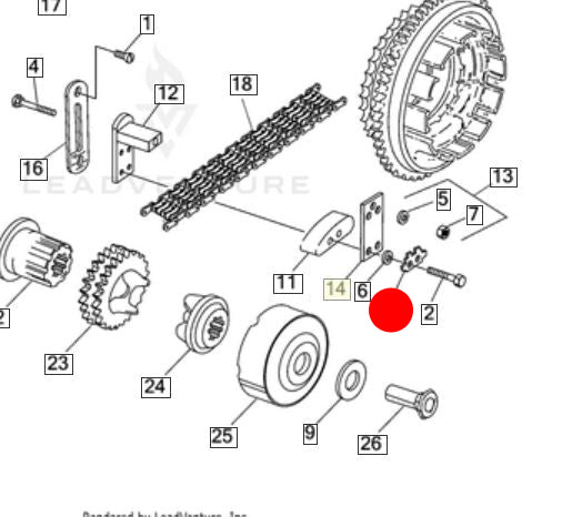 Rondelle frein patin tendeur chaîne primaire Harley Davidson REF OEM 39996-65