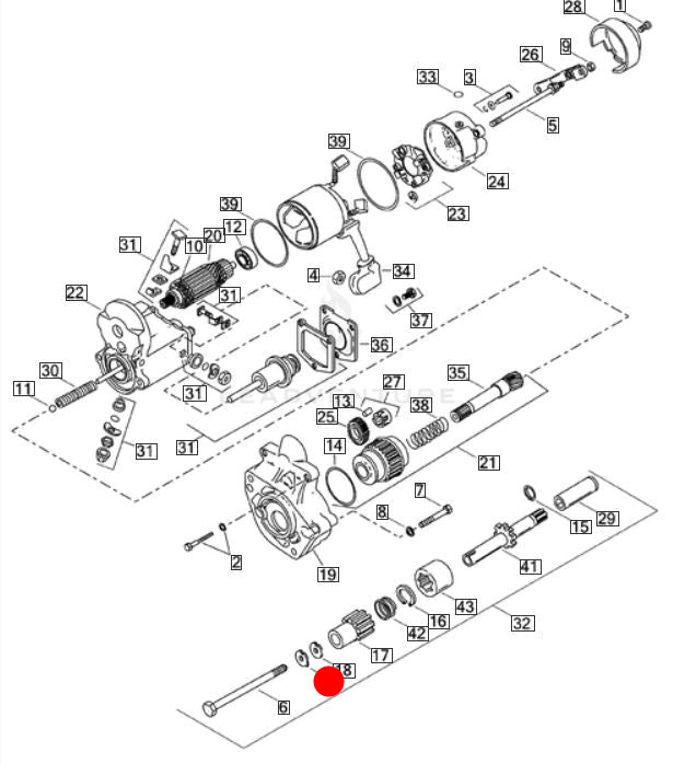 Rondelle de blocage vis démarreur Big Twin Harley Davidson REF REF OEM 33126-90